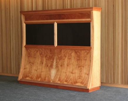 Cabinet for screens for the Queensland Symphony Orchestra foyer.  Queensland Maple